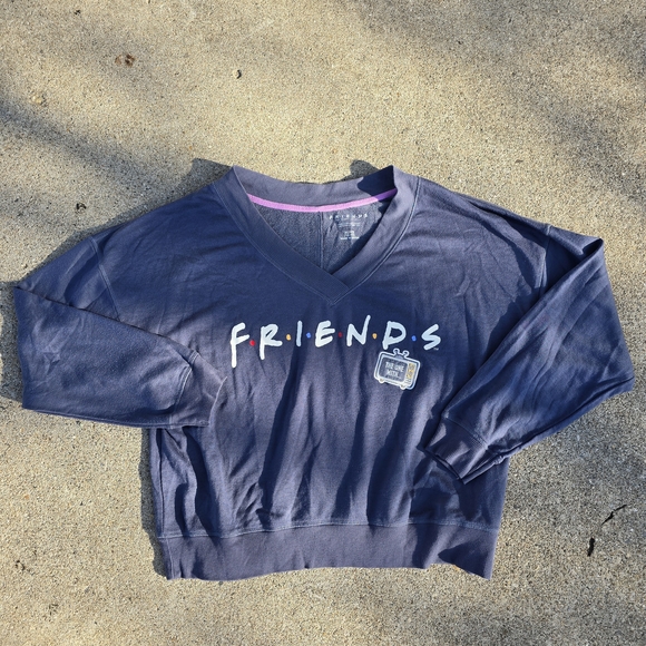 FRIENDS Tops - FRIENDS Dark Blue V-Neck Top